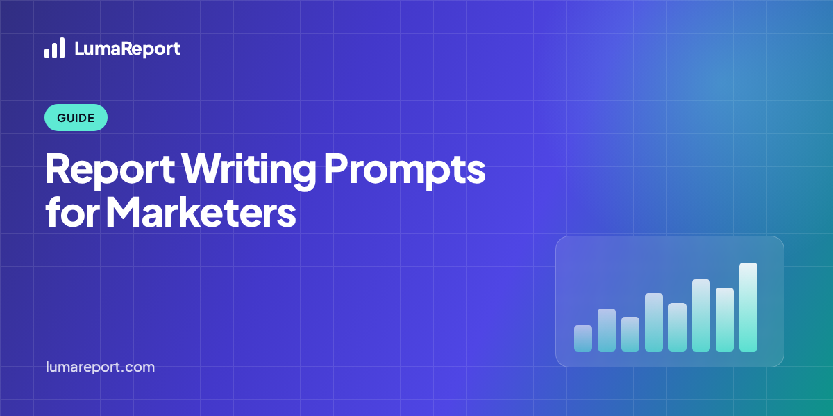 Report writing prompts for marketers that produce safer commentary